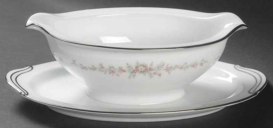 Rosepoint Gravy Boat with Attached Underplate by Noritake-1