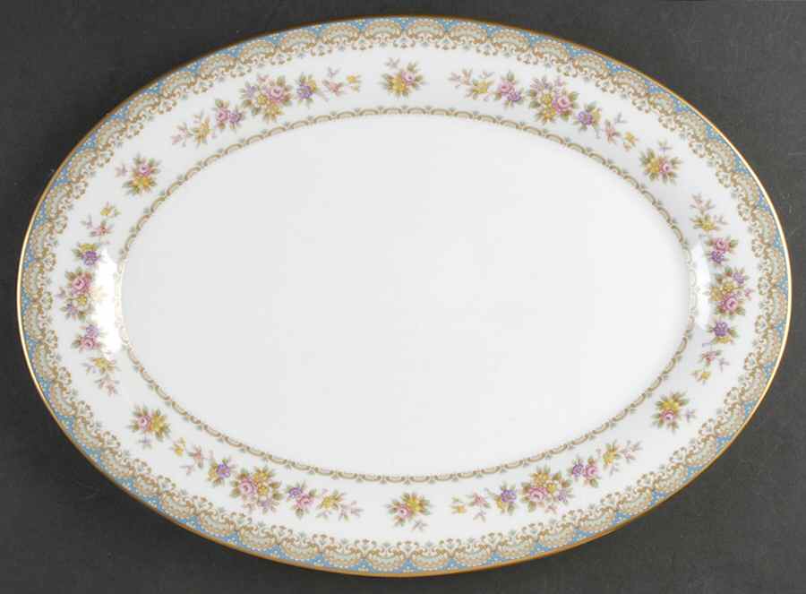 Rosette 14" Oval Serving Platter by Noritake-1