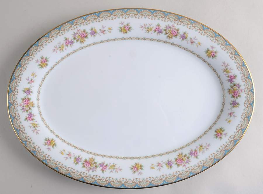 Rosette 16" Oval Serving Platter by Noritake-1