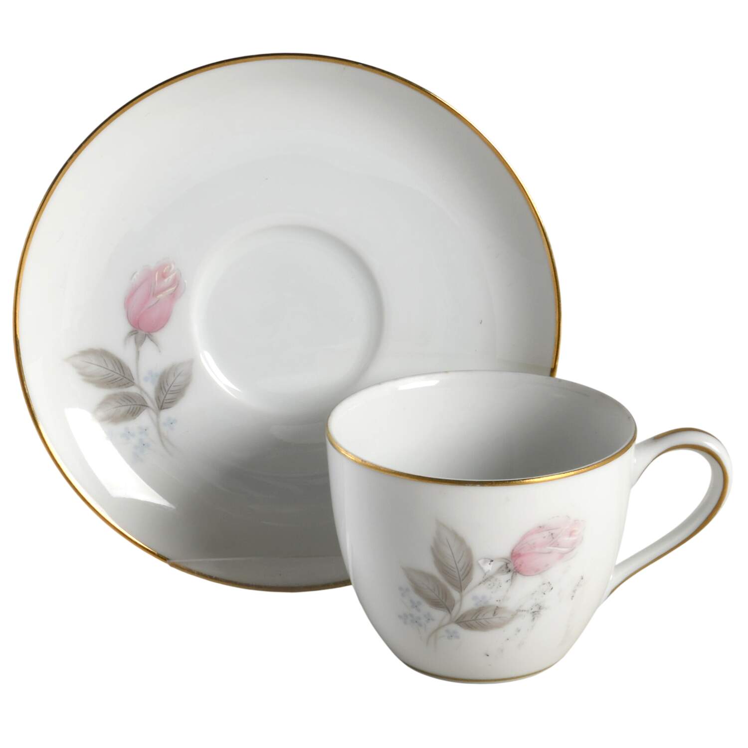 Roseville Flat Demitasse Cup & Saucer Set by Noritake-1