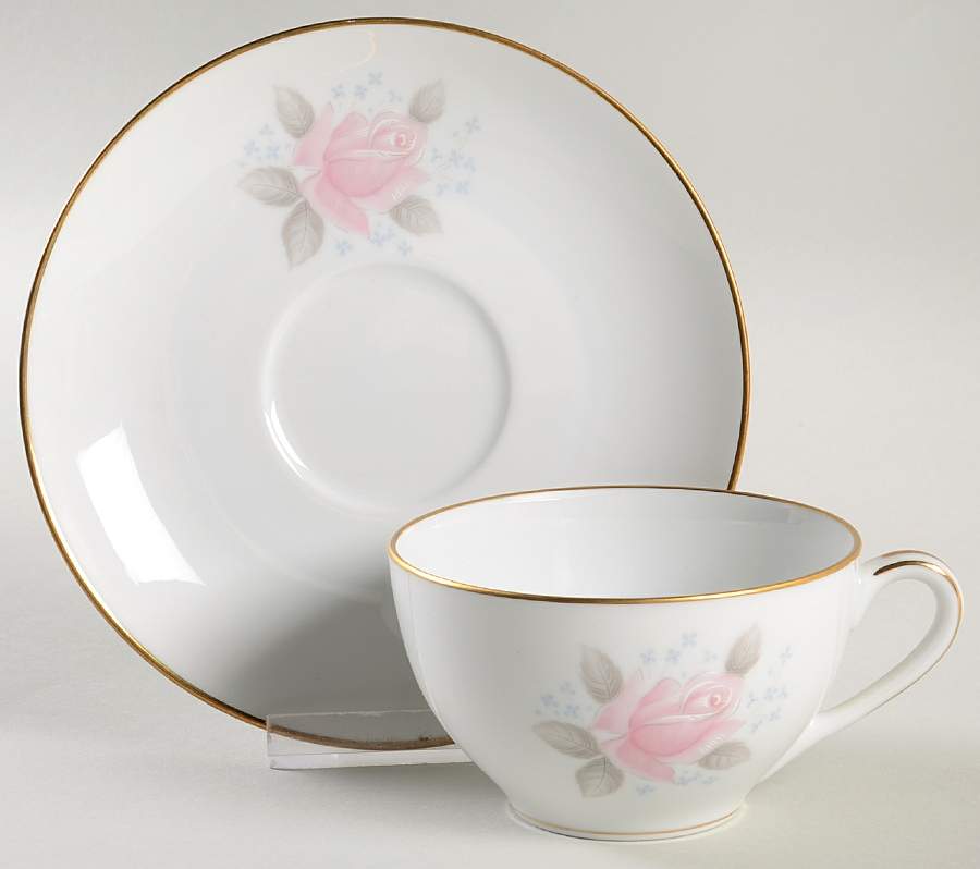 Roseville Flat Cup & Saucer Set by Noritake-1