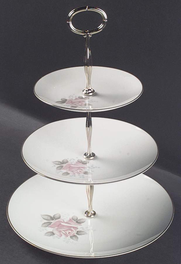 Roseville 13 7/8"-14 1/4" 3-Tiered Serving Tray(DP,SP,BB) HC by Noritake-1