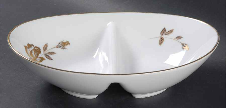 Rosewin 10" Oval Divided Vegetable Bowl by Noritake-1