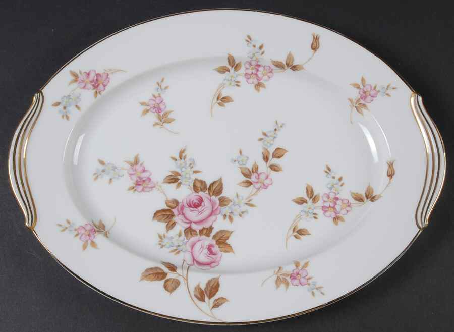 Rosilla 11" Oval Serving Platter by Noritake-1