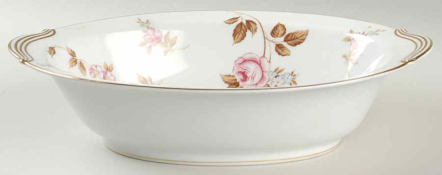 Rosilla 10" Oval Vegetable Bowl by Noritake-1