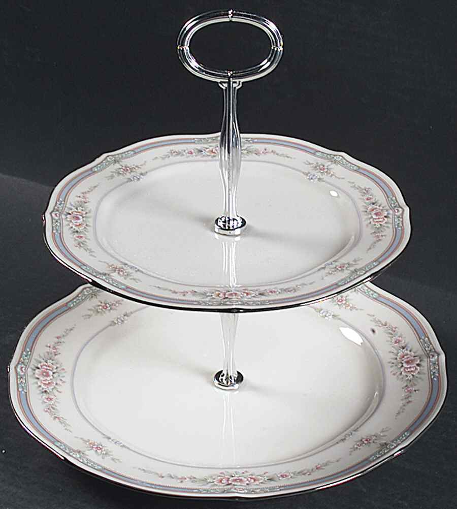Rothschild 6 5/8"-10"  2 Tiered Serving Tray (Dp, Sp) HC by Noritake-1