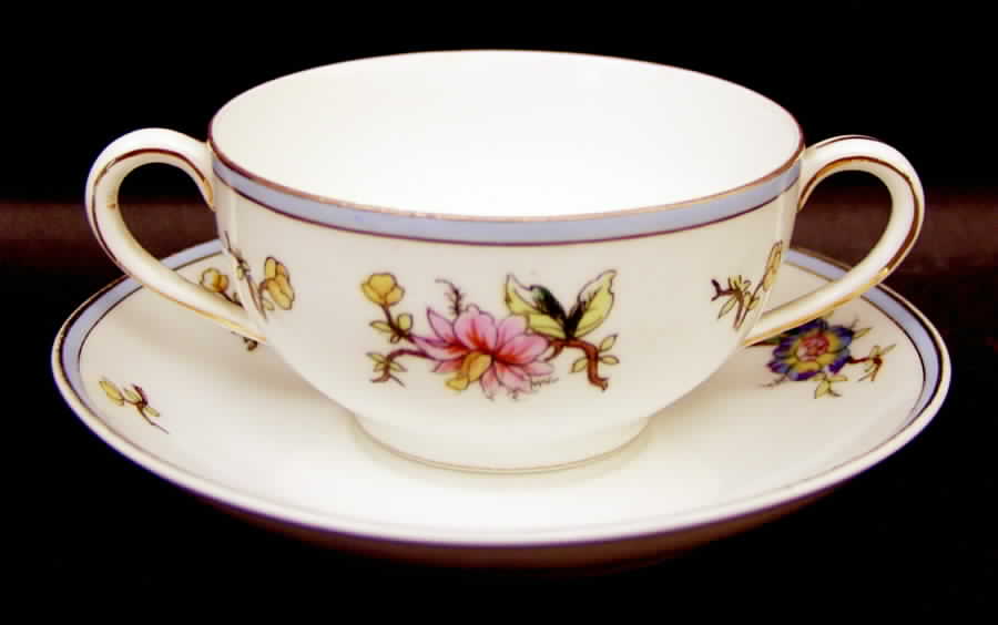 Rouen Flat Bouillon Cup & Saucer by Noritake-1