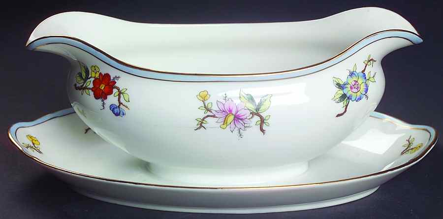 Rouen Gravy Boat with Attached Underplate by Noritake-1