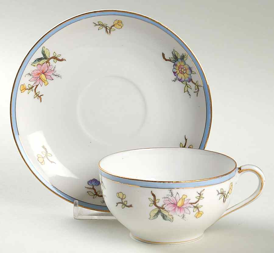 Rouen Flat Cup & Saucer Set by Noritake-1