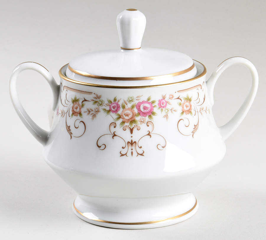Rose Yard Sugar Bowl & Lid by Noritake-1