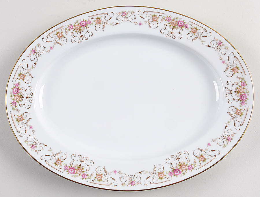 Rose Yard 11" Oval Serving Platter by Noritake-1
