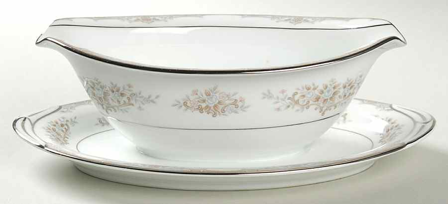 Royce Gravy Boat with Attached Underplate by Noritake-1