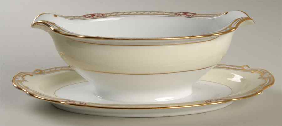 Rubigold Gravy Boat with Attached Underplate by Noritake-1