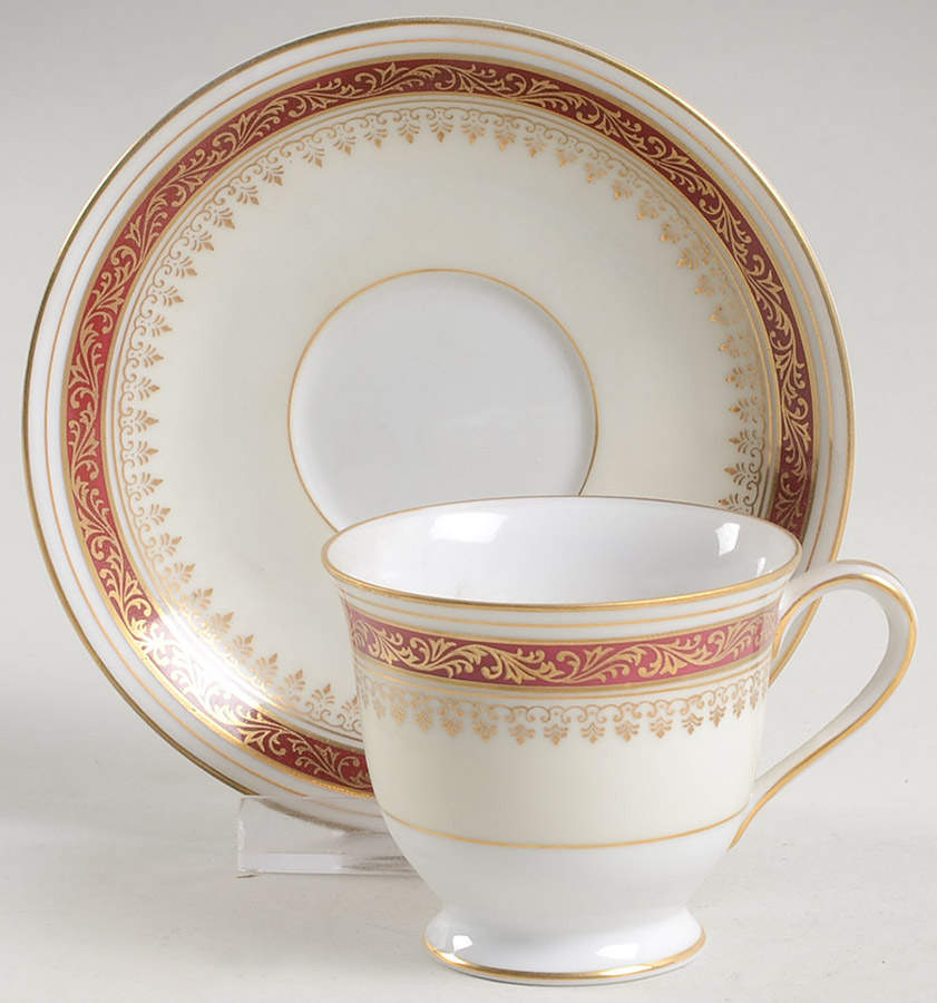 Rubeta Footed Demitasse Cup & Saucer Set by Noritake-1