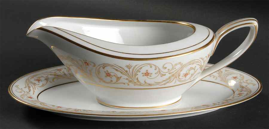 Rubigold Gravy Boat & Underplate by Noritake-1