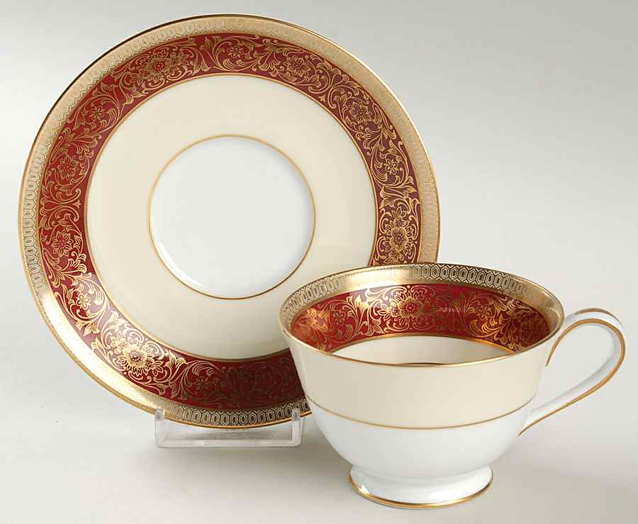 Rubigold Footed Cup & Saucer Set by Noritake-1