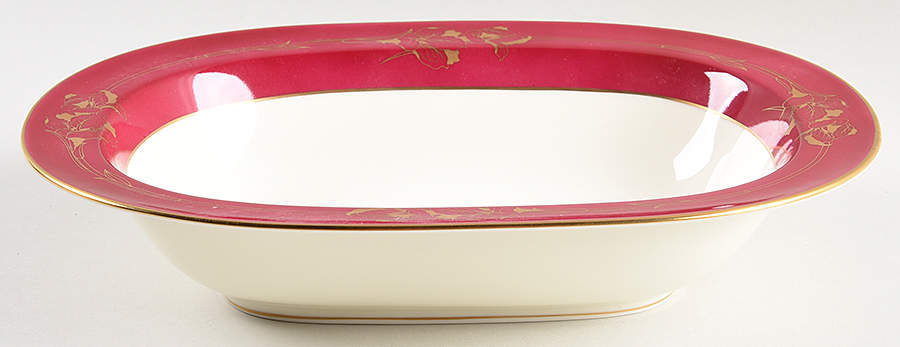 Ruby Garland 10" Oval Vegetable Bowl by Noritake-1