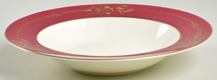 Ruby Garland Rim Soup Bowl by Noritake-1
