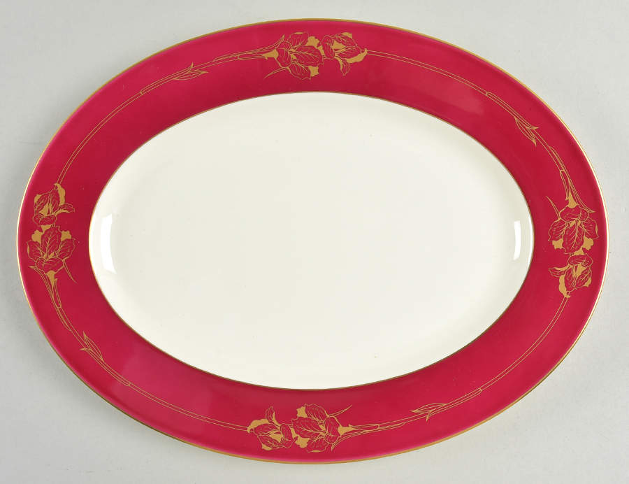 Ruby Garland 12" Oval Serving Platter by Noritake-1