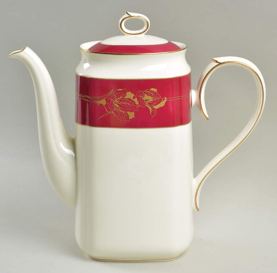 Ruby Garland Coffee Pot & Lid by Noritake-1