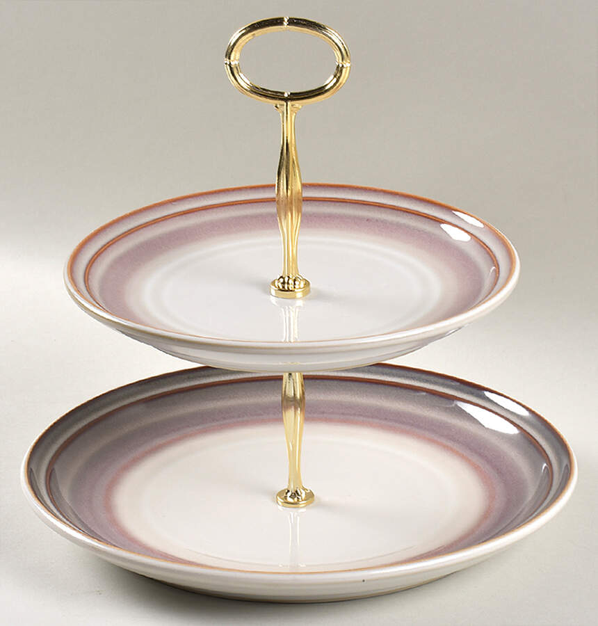 Russet 6 5/8"-10"  2 Tiered Serving Tray (Dp, Sp) HC by Noritake-1