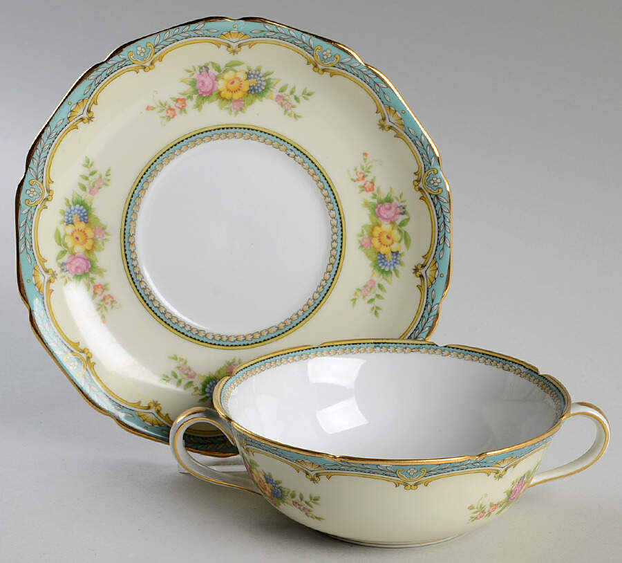 Rutland Flat Cream Soup Bowl & Saucer Set by Noritake-1