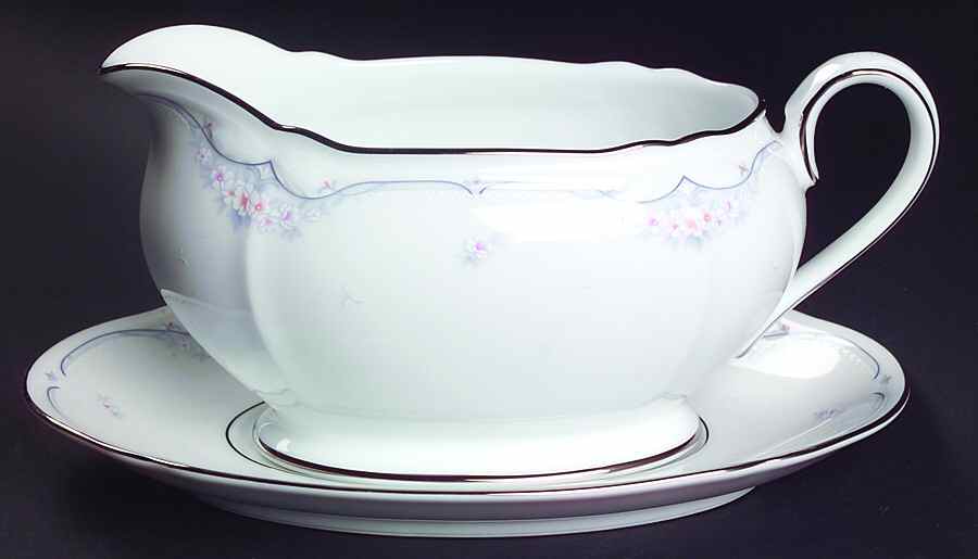 Sabetha Gravy Boat & Underplate (Relish/Butter) by Noritake-1