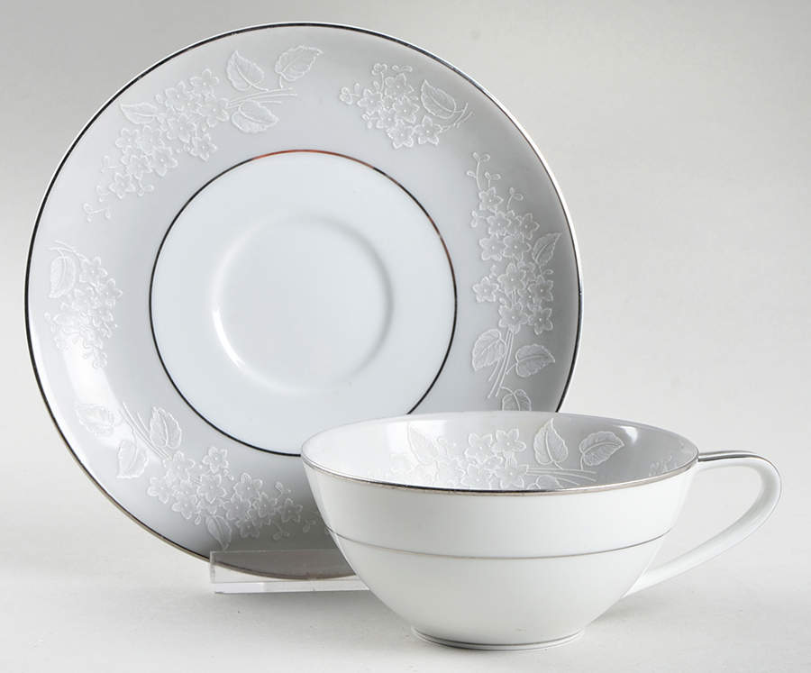 Sabrina Flat Cup & Saucer Set by Noritake-1