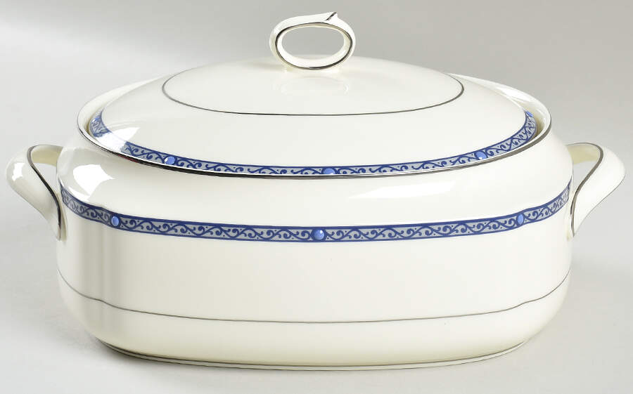 Sapphire Cathedral Oval Covered Vegetable by Noritake-1