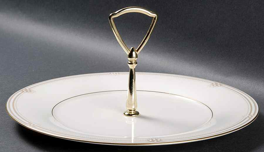 Satin Gown Round Serving Plate with Handle (DP) by Noritake-1