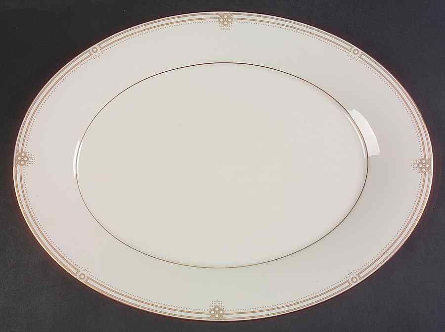 Satin Gown 15" Oval Serving Platter by Noritake-1