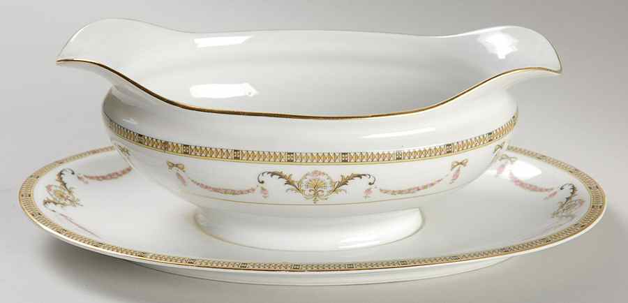 The Sahara Gravy Boat with Attached Underplate by Noritake-1