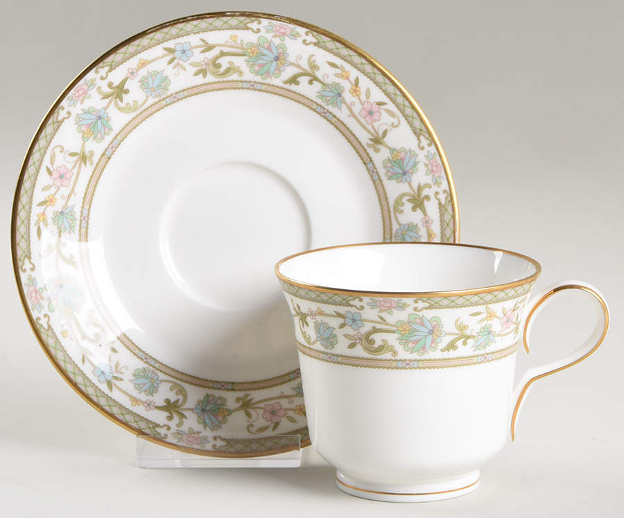 Sakura Footed Cup & Saucer Set by Noritake-1