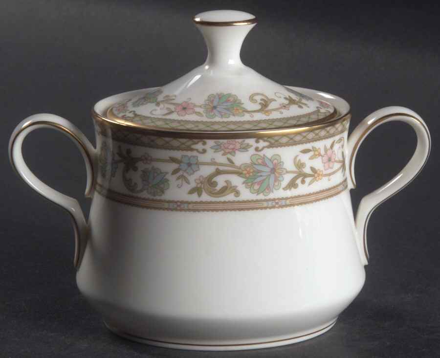 Sakura Sugar Bowl & Lid by Noritake-1