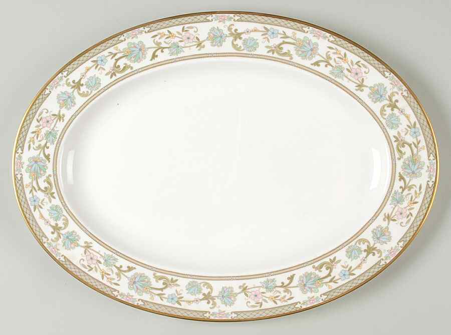 Sakura 14" Oval Serving Platter by Noritake-1