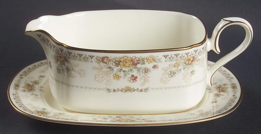 Salisbury Gravy Boat & Underplate (Relish/Butter) by Noritake-1