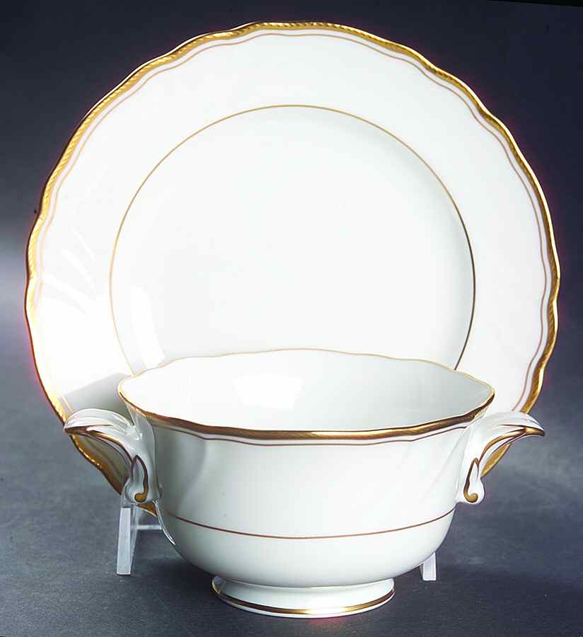 Salutation Cream Soup Bowl & Bread Plate/Saucer  Set by Noritake-1