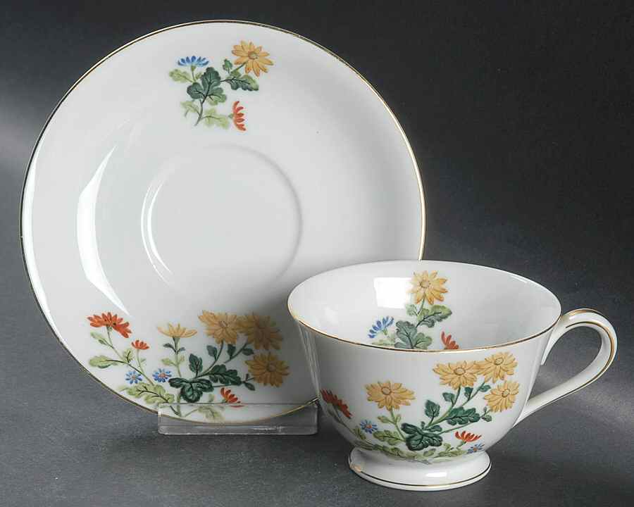 Sandra Footed Cup & Saucer Set by Noritake-1