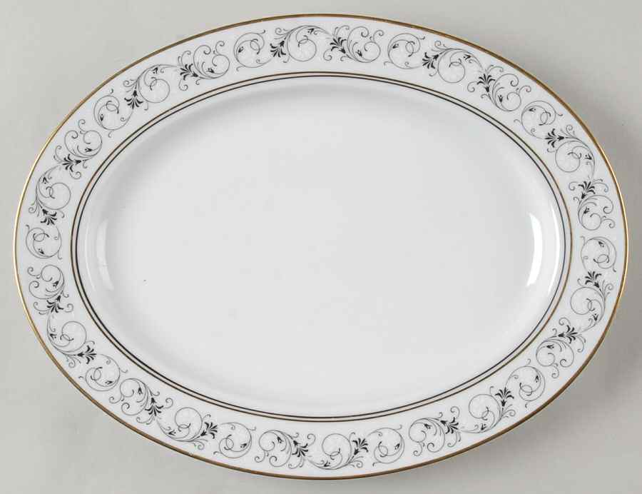Sarah 11" Oval Serving Platter by Noritake-1