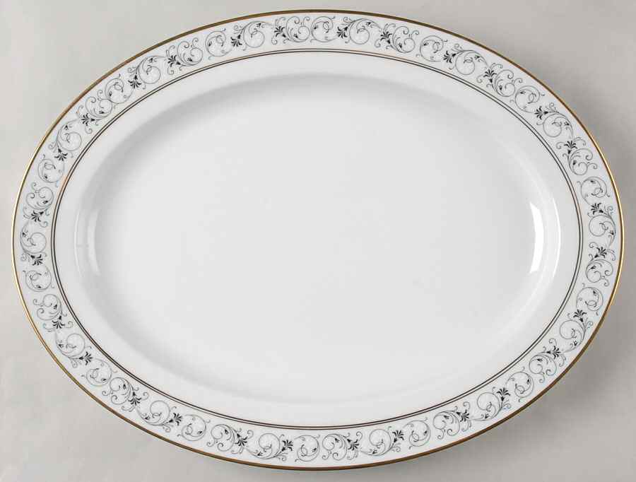 Sarah 16" Oval Serving Platter by Noritake-1