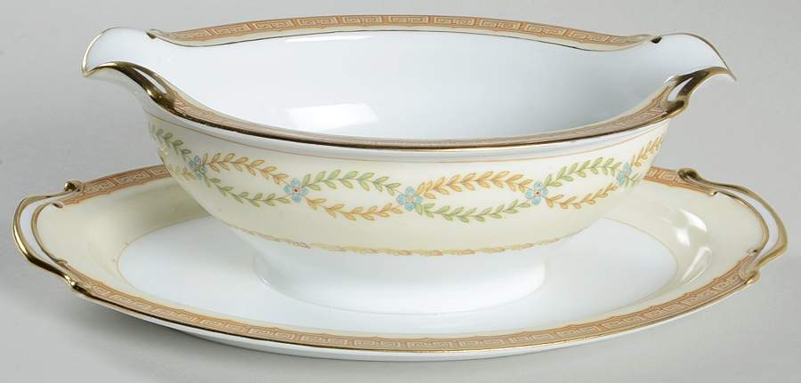 Sargent Gravy Boat with Attached Underplate by Noritake-1