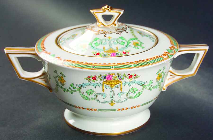 Saulsbury (No #, Smooth) Sugar Bowl & Lid by Noritake-1