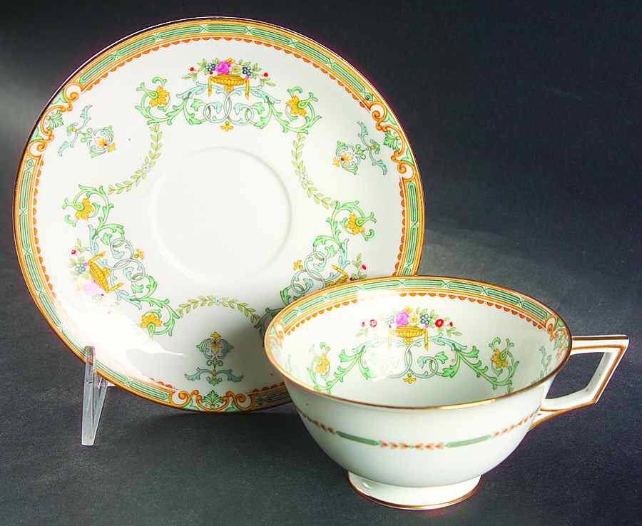 Saulsbury (No #, Smooth) Footed Cup & Saucer Set by Noritake-1
