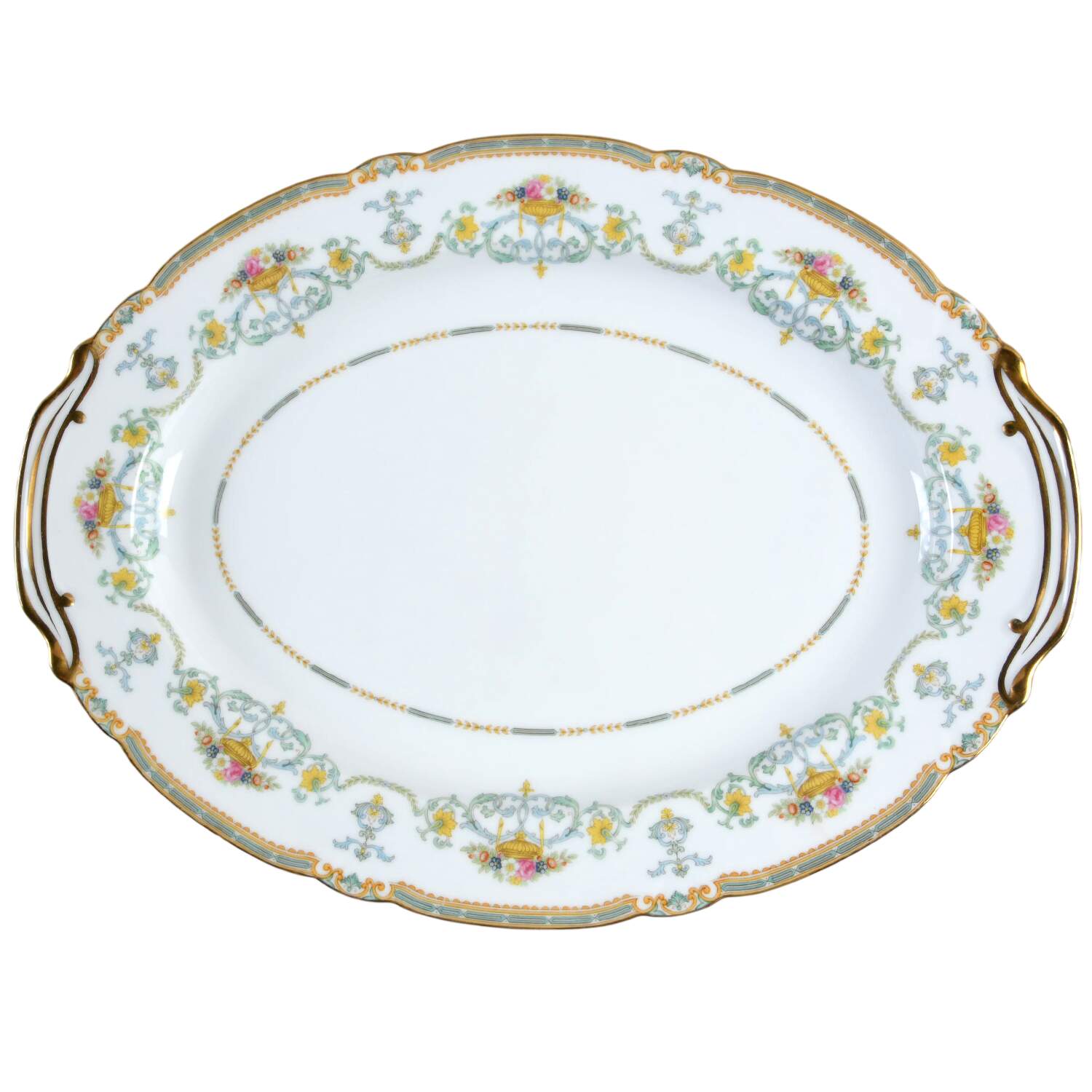 Saulsbury (No #, Scalloped) 16" Oval Serving Platter by Noritake-1