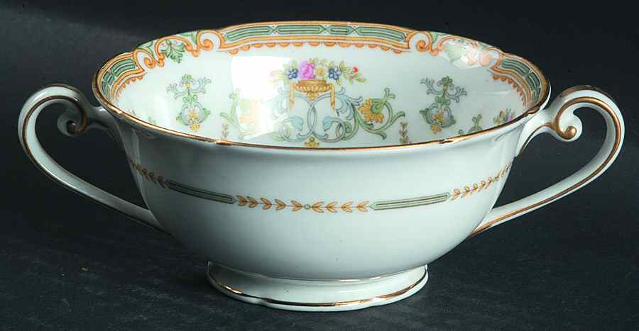 Saulsbury (No #, Scalloped) Footed Cream Soup Bowl by Noritake-1