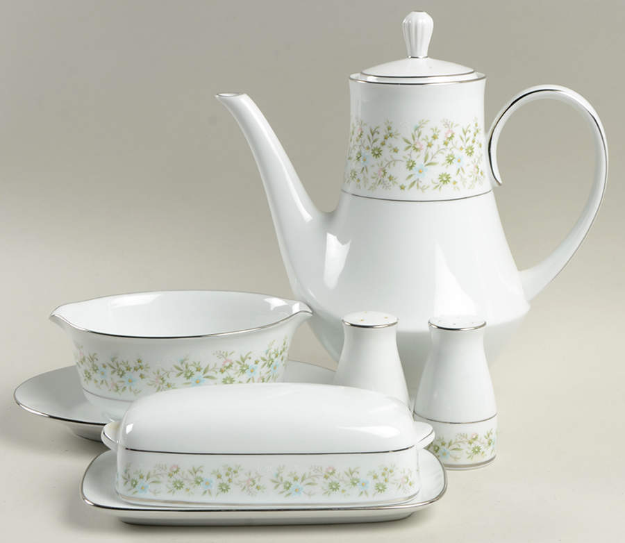 Savannah (Rim, Platinum) Completer Set by Noritake-1