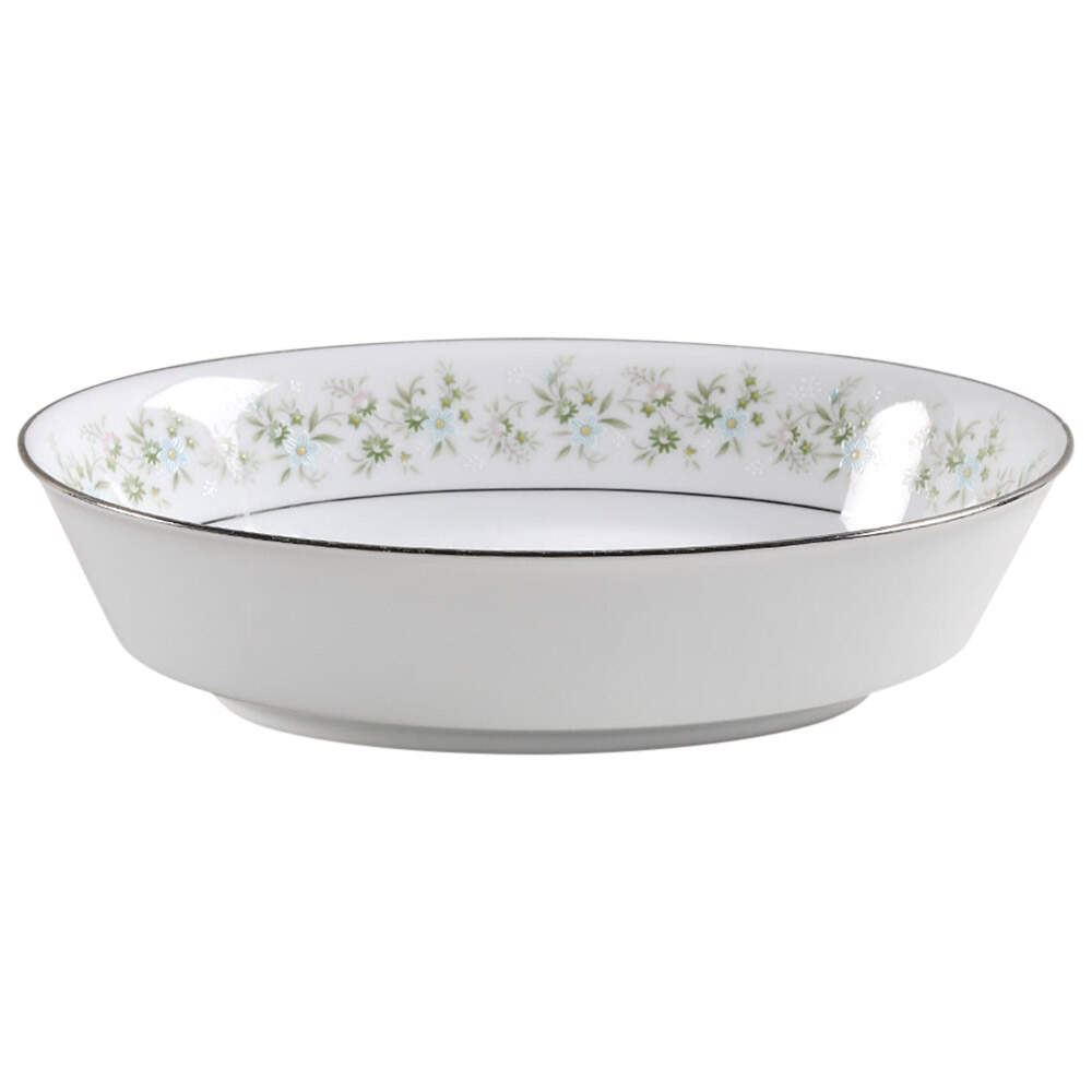 Savannah (Rim, Platinum) 9" Oval Vegetable Bowl by Noritake-1