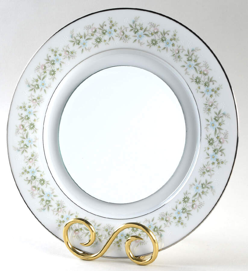 Savannah (Rim, Platinum) Mirror-Large (DP) HC by Noritake-1
