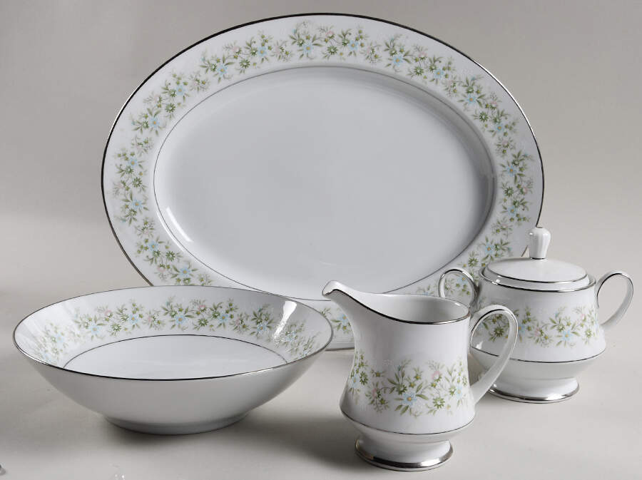Savannah (Rim, Platinum) 5 Piece Hostess Set by Noritake-1