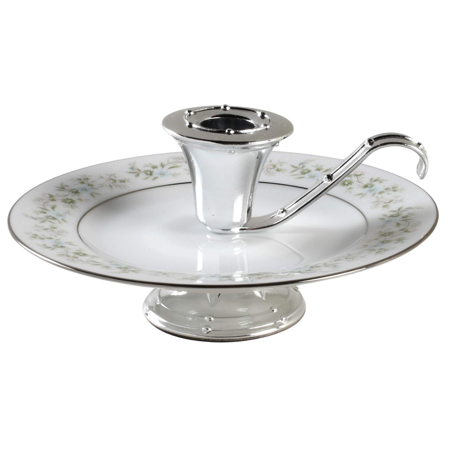 Savannah (Rim, Platinum) 3"- 3 1/4" Candleholder (BB) HC by Noritake-1